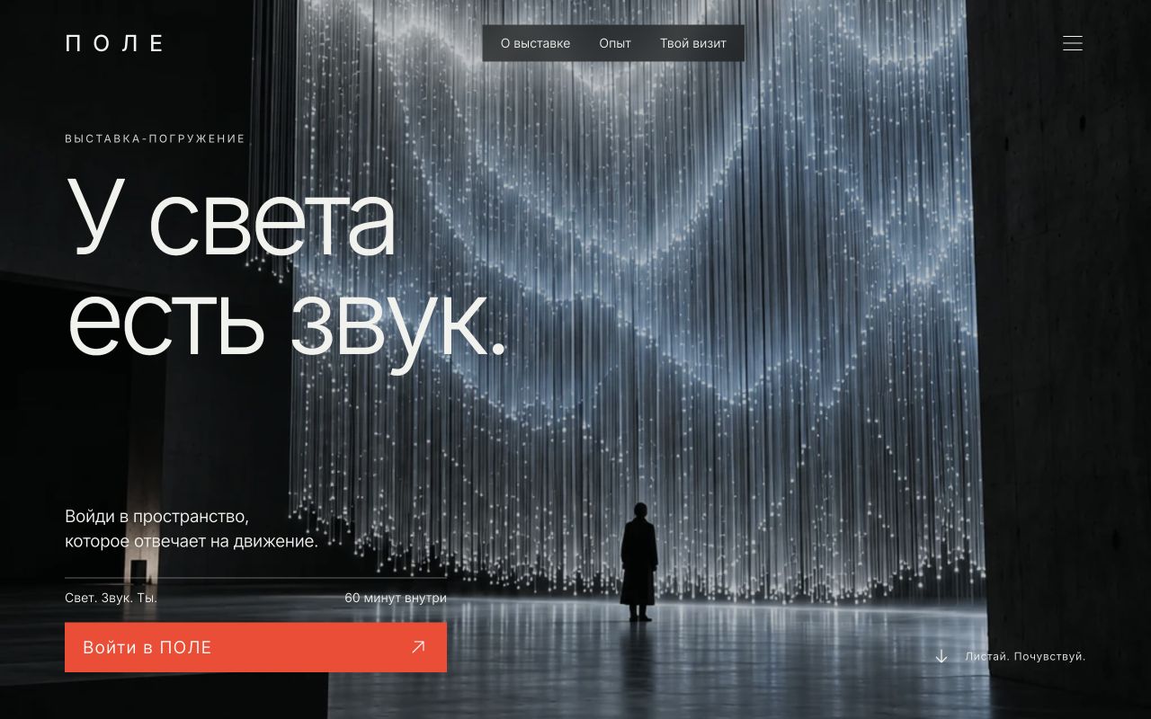Десктопная версия сайта «ПОЛЕ»